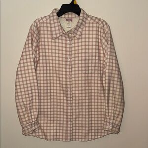 Vintage 80s American Sweetheart Pink Checkered fleece lined Shirt